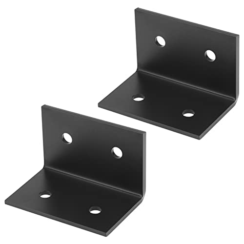 2 Pack 5" x 3-1/8" Steel L Angle Bracket, Heavy Duty 3/16" Thick