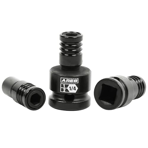 ARES 22035 3-Piece Impact Grade Quick Release Bit Holder Set - size: 3-Piece Impact Grade Quick Release Bit Holder Set