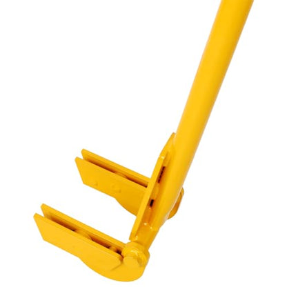 Pallet Buster Tool with 43in Long Handle, Heavy Duty Pallet Breaker & Deck Board Removal Tool, Articulating Pry Bar for Disassembling Pallets, Removing Deck Boards, Wood Reclamation Yellow