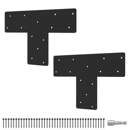 2 Pcs 16.9"x 5" T Post Bracket for Pergola - style: T Post Bracket(16.9"x 5")