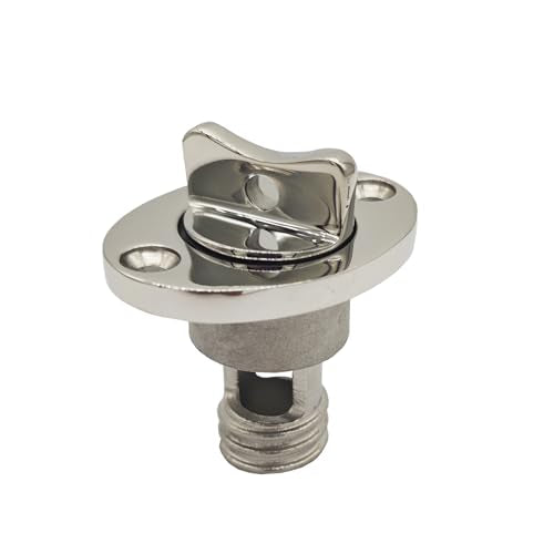 4Pcs Oval Garboard Boat Drain Plug Fits 1“ Hole, Thread 3/4'' SS316