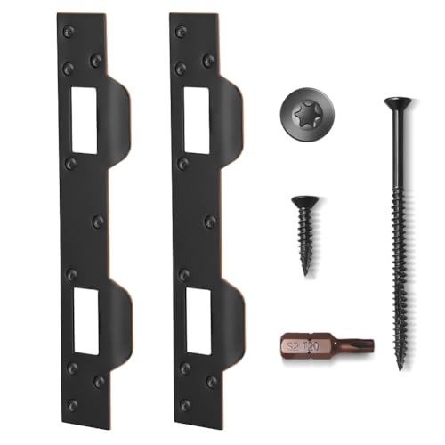 Door Latch Strike Plates Oil Rubbed Bronze, 2 Pack, Latch Striker - color: Oil Rubbed Bronze