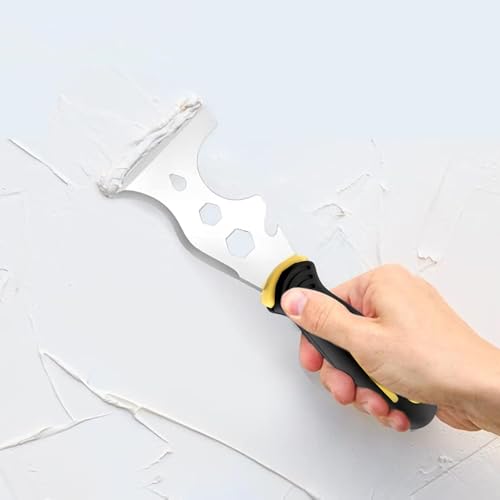 Stainless Steel 13-in-1 Paint Scraper Tool, Professional Multi Paint Tool - color: Sliver