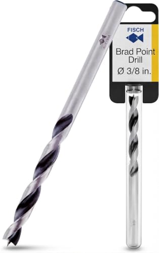 Fisch FSF-003908 Chrome Vanadium Brad Point Drill Bit, 3/8-Inch - size: 3/8 in