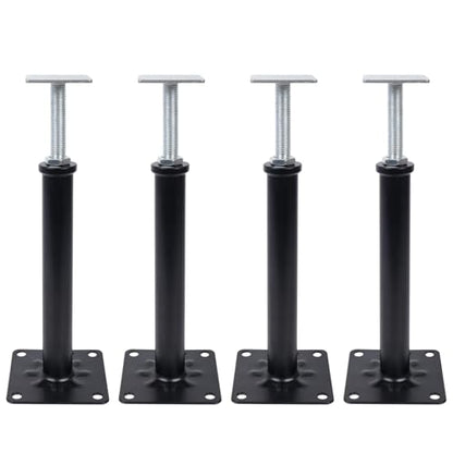 4-Pack House Floor Jacks, 16–20 Inch Adjustable Steel Posts, Black - color: Black(4 Pack), size: 16"-20"