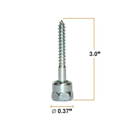 Everflow Sammys 8010957-50 GST 30 3/8 Inch Screw Vertical Threaded Rod Anchor Designed for Wood, Easy to Use, No Pre-Drilling Required, Steel with Zinc Finish, 1/4 x 3 Inch Screw Length - (Pack of 50) - size: Pack of 50