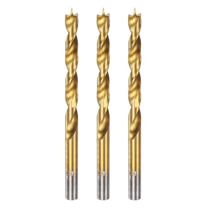 HARFINGTON 3pcs Brad Point Drill Bit 7mm/9/32 Dia Straight Round Shank - size: 7mm