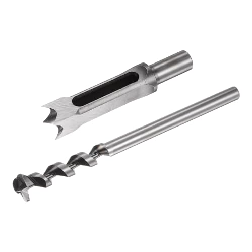uxcell Square Hole Drill Bit, 7/8" High-Carbon Steel Hollow Chisel Mortise Power Tool for Woodworking - size: 7/8"