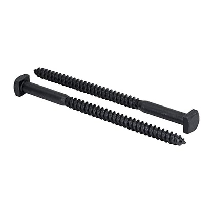 Rustic Square Lag Screws, Ruspert Weatherproof Coating, Black Exterior Lag Bolts, 3/8 x 6-Inch, (Pack of 25) - size: 3/8" x 6", style: Black Ruspert Coating (Outdoor Use)
