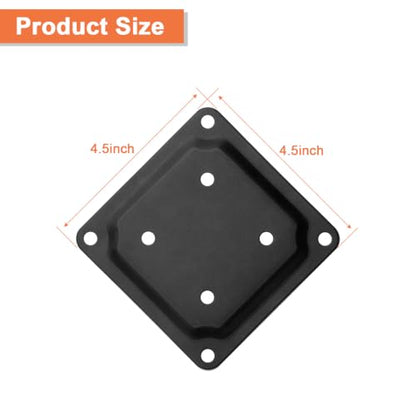 ForoGore 4" x 4" Wood Post Plate Connector, Powder-Coated Decking Post Base - size: 12 PCS