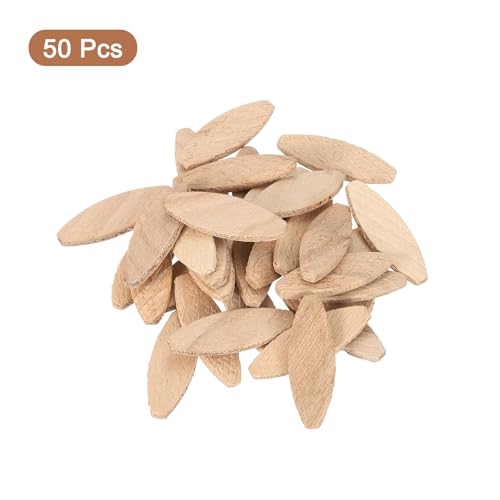 uxcell 50Pcs Wood Joiner Biscuits, 45x16x3.8mm Woodworking Biscuits, Wood Board Docking Tool Joiner Accessories for Carpenters and DIY Projects - size: 45x16x3.8mm