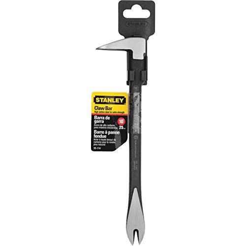 STANLEY 10-in (250mm) Precision Steel Claw Bar - size: 10 in