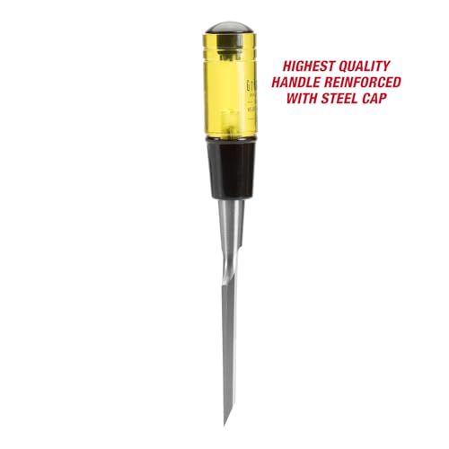 GreatNeck 5/8 in Wood Chisel for Carpentry and Joinery, 5 Inch Blade, High Carbon Steel, Steel Cap Acetate Handle, Made in USA Woodworking Tools - size: 5/8 Inch