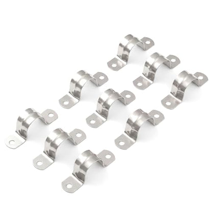 Yaocom 200 Pcs 1" Opening Pipe Strap, 304 Steel Conduit Clamp U Bracket - color: Stainless Steel, size: 1"