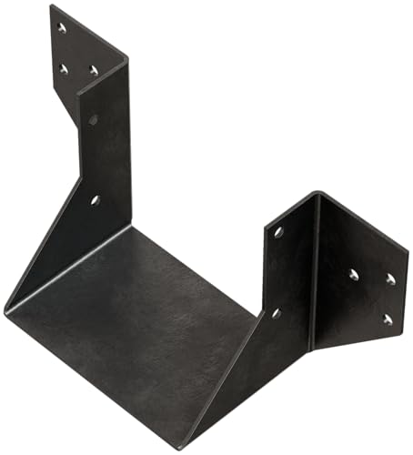 Simpson Strong-Tie OHU66-SDS3 Ornamental Joist Hanger - 5-1/2 in. x 5 in., 6x6 Joist Size, Heavy Duty 12-Gauge Steel Construction, Black Powder Coating