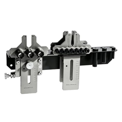 08359 Stainless Steel Dowel Jig Kit, Precision Woodworking Doweling Jig with 90 Degree Angle Bracket, 1/4" 3/8" 1/2" Dowel Hole Drilling Guide Locator for Furniture Cabinet Joinery DIY Wood Projects