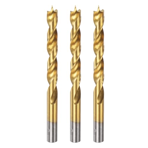 HARFINGTON 3pcs Brad Point Drill Bit 9.5mm/3/8 Dia Straight Round Shank - size: 9.5mm