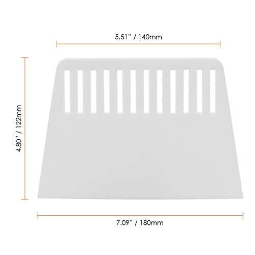 Plastic Putty Knife, 7 Inch Scraper Tool, Flexible Spackle Spreader Smoothing Tool for Paint, Wall Paper Treatment, Windshield, Drywall, Decals, Patching, Painting, White