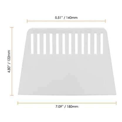Plastic Putty Knife, 7 Inch Scraper Tool, Flexible Spackle Spreader Smoothing Tool for Paint, Wall Paper Treatment, Windshield, Drywall, Decals, Patching, Painting, White