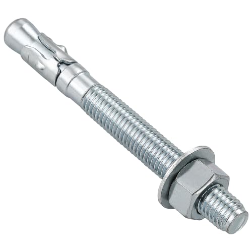 Wensilon 1/4x2-1/4 10Pcs Inch Standard Fasteners for Heavy-Duty Zinc Wedge Anchors for Cement and Concrete - size: 1/4x2-1/4"