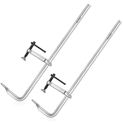 MAXPOWER 24-inch F Clamp, 4-3/4" Throat, Forged Full Steel Bar Clamp - size: 24" (2-Pc)