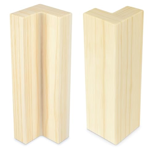 5.5" x 3/4" Outside Corner Baseboard Molding and Trim Block. Pine. (4)