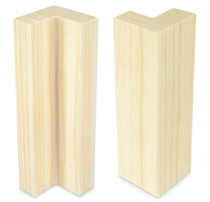 5.5" x 3/4" Outside Corner Baseboard Molding and Trim Block. Pine. (4)