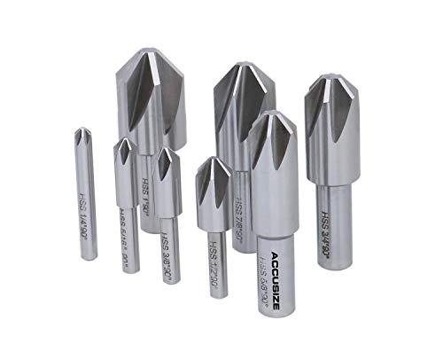 Accusize Industrial Tools HSS Countersink Set, 90°, 0206-2016 - size: 90°
