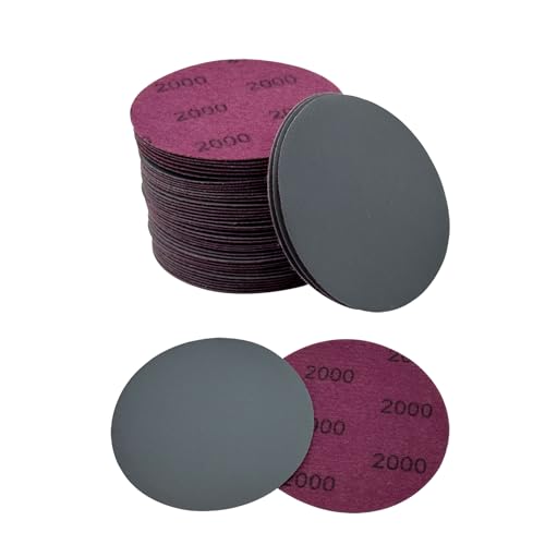 3 Inch Sanding Discs, 50pcs 2000 Grit Silicon Carbide Sandpaper - style: Grit 2000
