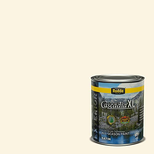 Rodda Paint CASCADIA XL Exterior Satin Paint & Primer in One, Quart, Lily - color: Lily, size: 32 Fl Oz (Pack of 1)