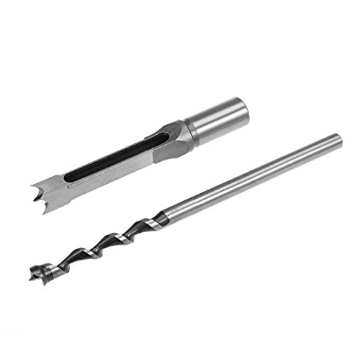 uxcell Square Hole Drill Bit, 1/2" High-Carbon Steel Hollow Chisel Mortise Power Tool for Woodworking - size: 1/2 in