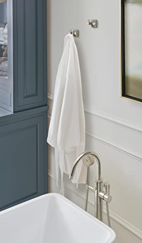 Amerock Stature Single Prong Brushed Nickel Wall-Mounted Hook - color: Brushed Nickel, size: Robe Hook