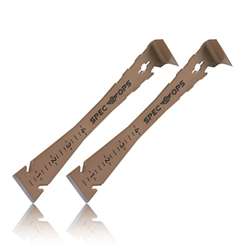 Spec Ops Tools Trim Bar, Pry Bar for Carpentry & Nail Pulling, High-Carbon Spring Steel, Beveled Edges, 9.5" 2 Pack - size: 2 Pack