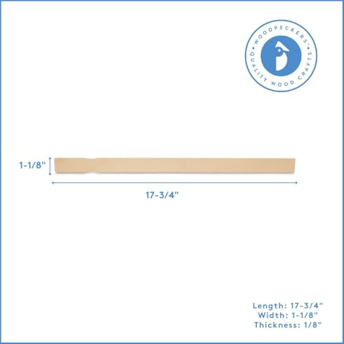 Wood Paint Stick 17-3/4 inch, Pack of 25 Paint Stir Sticks, Jumbo Craft Sticks, Unfinished Wooden Sticks for Garden Markers, by Woodpeckers - size: 17-3/4 inch