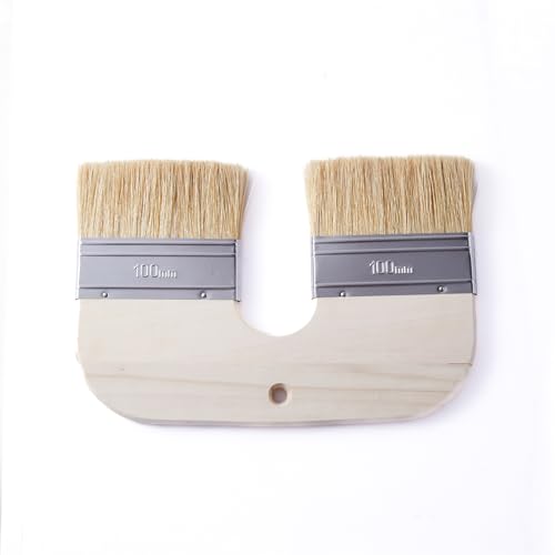 Limewash Paint Brush, 4 in Natural Bristle Double Brush