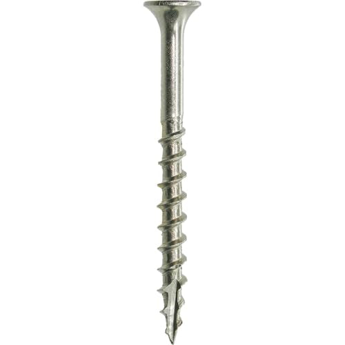 Grip-Rite PrimeGuard Max Deck Screws for Outdoor Projects - Bugle Head - Coarse Thread Wood Screws - T20 Star Drive - 316 Stainless Steel - #8 x 2-1 Lb Box - MAXS28DS3161