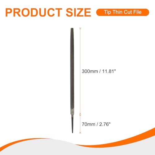 HARFINGTON 2 Pcs 12" Square Fine Cut File Double Cut Teeth Fine Metal File High Carbon Steel T12 without Handle for Metal Wood Finishing Roughing Shaping, Grey - size: 12", style: Fine Cut
