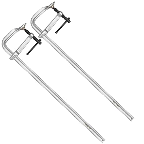 MAXPOWER 24-inch F Clamp, 4-3/4" Throat, Forged Full Steel Bar Clamp - size: 24" (2-Pc)