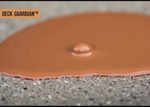 DECK GUARDIAN Elastomeric Deck Paint and Coating – Cocoa Brown - 5 Gallon - color: Cocoa Brown, size: 640 Fl Oz (Pack of 1)