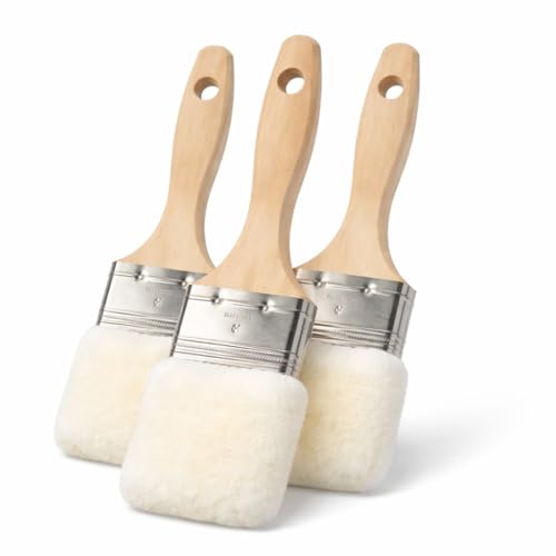 Lambskin Stain & Paint Brush - for use with All Latex and Oil Based Paints, Stains and Polyurethanes. Premium Lambskin - New and Patented Design (2 inch 3 Pack) - size: 2 inch 3 Pack