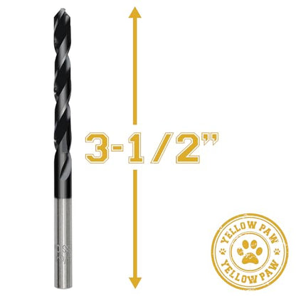 15/64 Inch Drill Bit (3 Pack) Industrial Grade M35 Cobalt Titanium Aluminum Nitrite - 15/64" Diameter & Total Length of 3-1/2" with Working Length of 2" Easily Drill Into Metal, Steel, & Aluminum - size: 15/64"