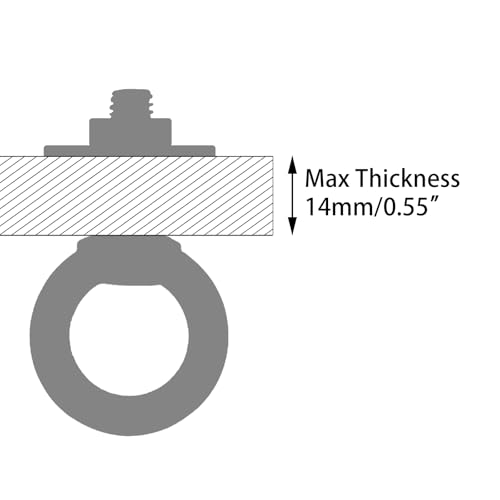 M8 Stainless Steel Eye Bolts with Nuts and 4 Pack M8 x 25mm (5/16" x 1") - size: M8x25mm (5/16"x1")
