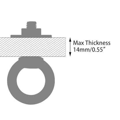 M8 Stainless Steel Eye Bolts with Nuts and 4 Pack M8 x 25mm (5/16" x 1") - size: M8x25mm (5/16"x1")