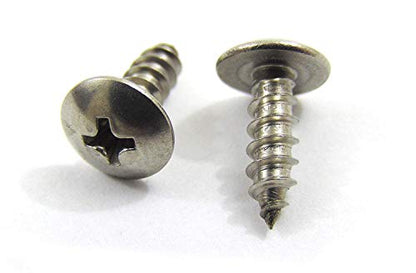 Bolt Dropper No. 6 x 3/4" Stainless Truss Head Phillips Wood Screw, (100 pc), 18-8 (304) Stainless Steel Sheet Metal Screws, Type A Point, Plain Finish by Bolt Dropper - size: #6 x 3/4"