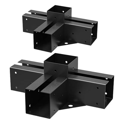 4-Way Pergola Brackets Kit for 4x4 Wood, 3.6 x 3.6 in, 2 Pack - color: 4-Way--2Pack