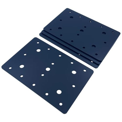 4 PCS 6"X4" Straight Steel Flat Plate,Heavy Duty Mending Plate Joining Brackets, Connecting Brackets, I Strap Metal Plate. Fit 4x4,6x6 for Repair House,Furniture,Straight Flat Plate for tress - size: 6"x4"