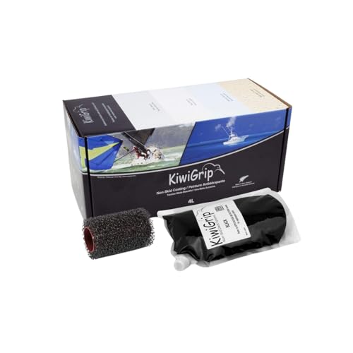 KiwiGrip Non-Skid Coating - Black, 4 Liters - color: Black, size: 135.25 Fl Oz (Pack of 1)