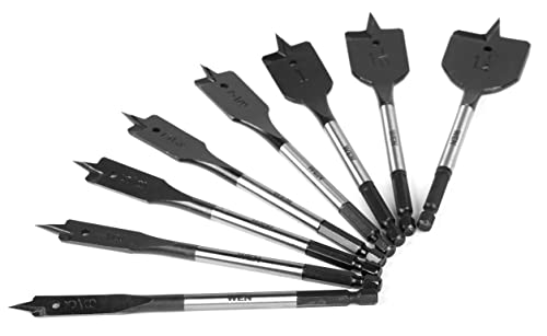 WEN DB818P 8-Piece 6-Inch Wood Spade Bit Set with Carrying Case - style: Spade Bit Set