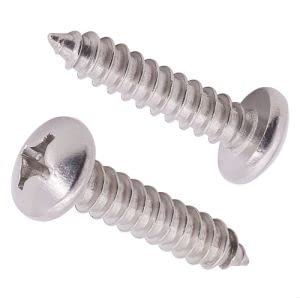 #14 x 1-3/8" Phillips Pan Head Sheet Metal Screws 304 Stainless Steel 30Pcs - size: #14 x 1-3/8