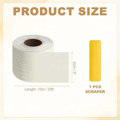 HARFINGTON Wood Grain Repair Tape 2" x33ft Self-Adhesive Repair Patch - color: Beige Wood, size: 2" x 33ft